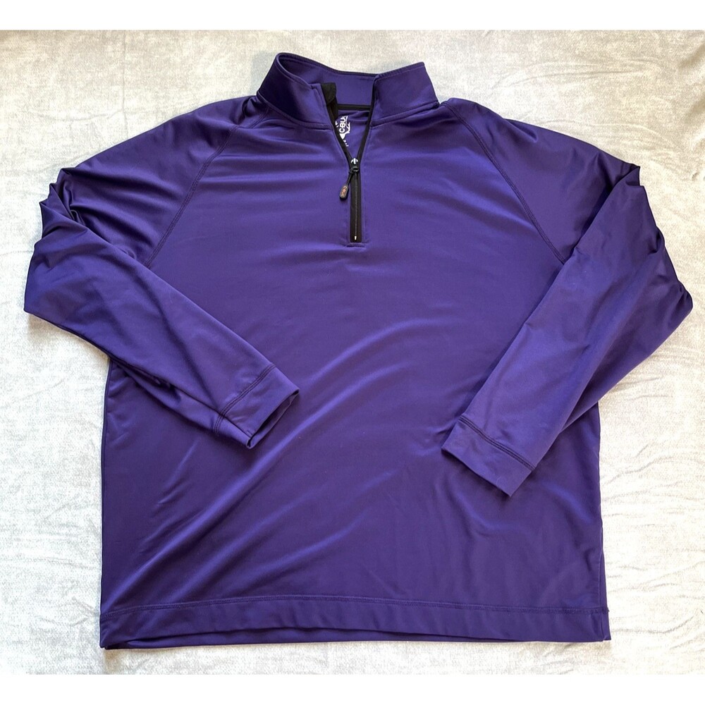 Cutter & Buck CBUK Pullover Mens XL Performance 1/4 Zip Purple Golf Running